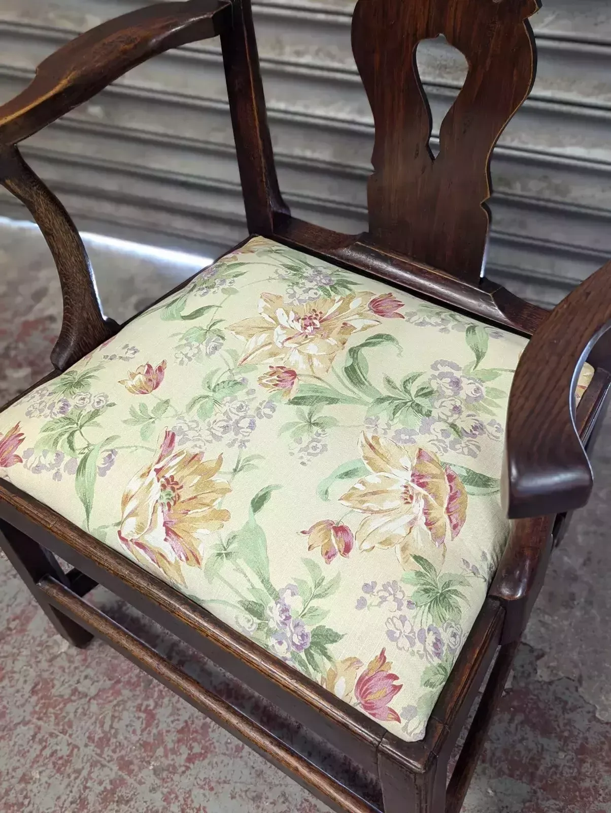 Georgian Oak Splat Back Chair, 1800s photo vinterior