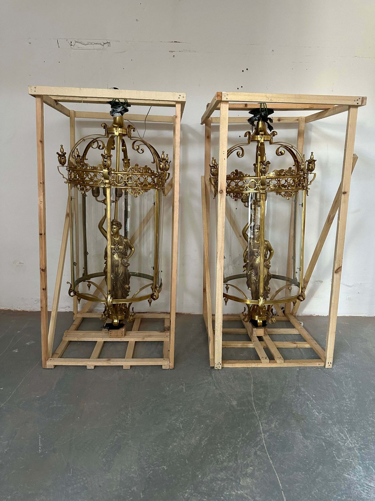 Stunning 1950’s Liberty Lanterns From Nyc (Pair Available) photo for sale