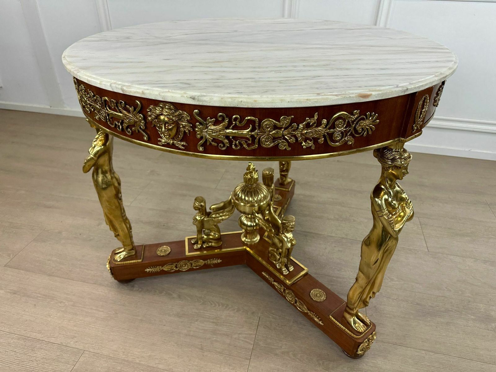 Stunning, Bronze Marble Top French Centre Table With Ormolu Decoration photo for sale