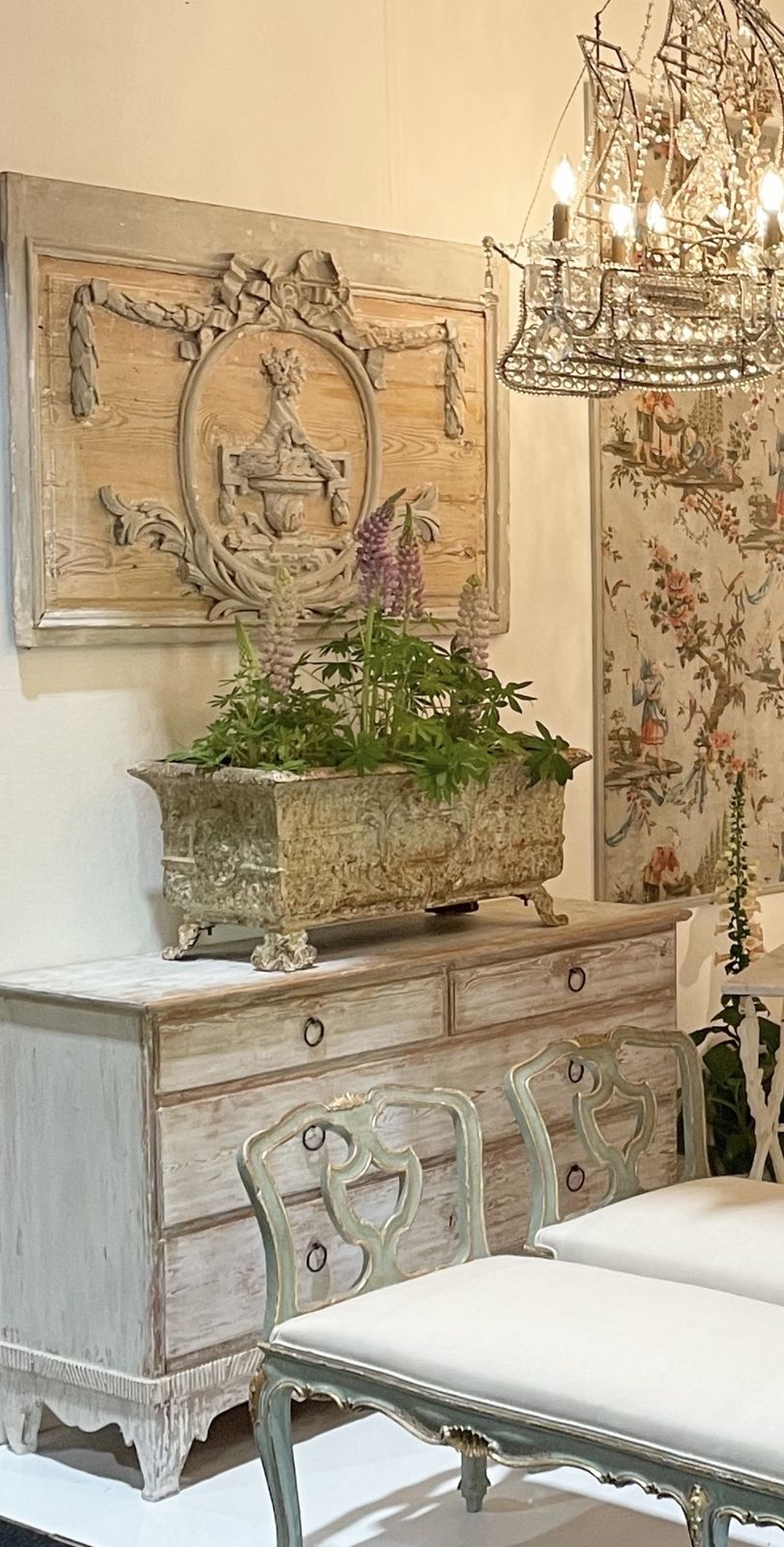 19th Century French Planter, 1800s photo vintage