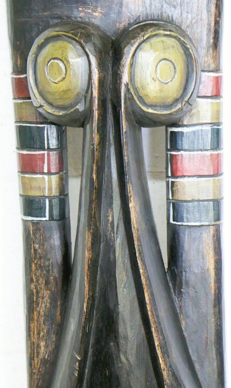 Large Vintage African Carved Female Figure Flat Backed Wall Hanging Mid 20th C. photo 129.0