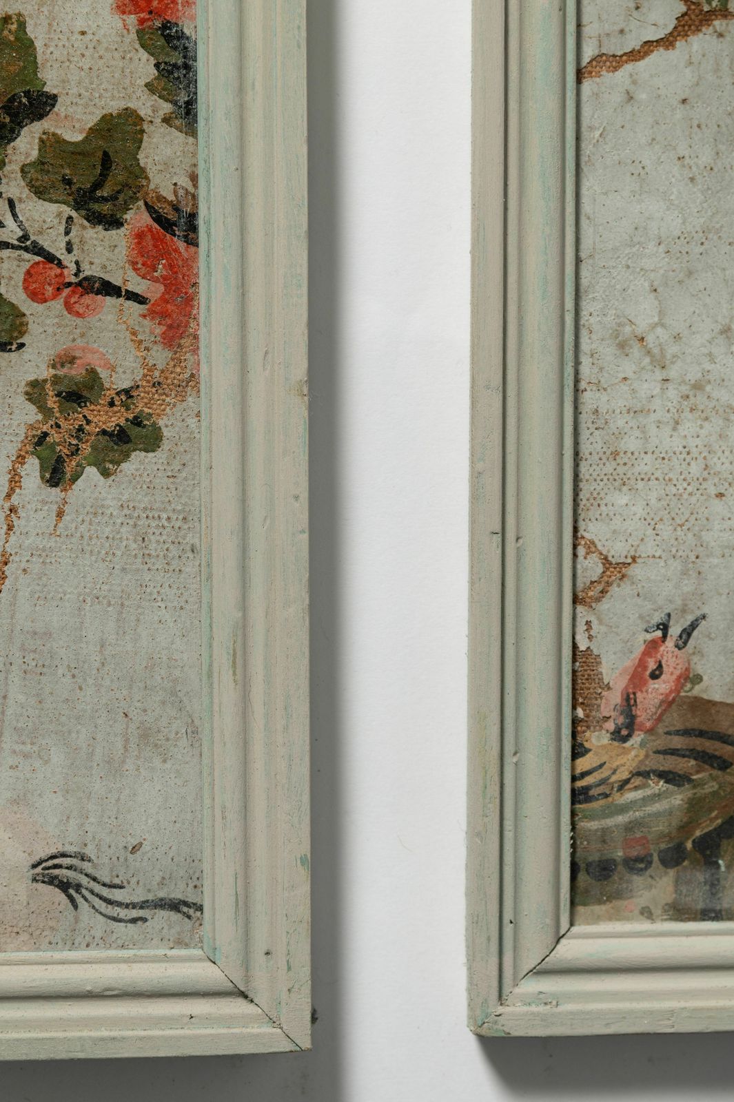 Antique French Canvas Panels, 18th Century And Earlier photo vintage