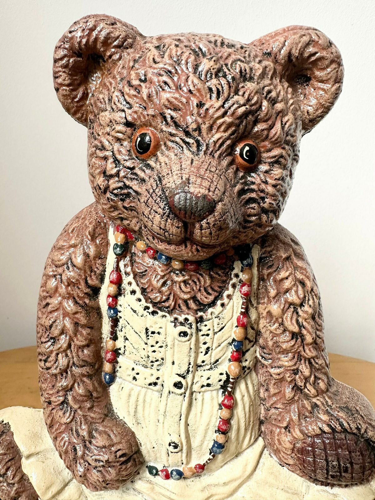 Large “Wright Studios'' Teddy Bear Cast Iron Door Stop photo Home Decor