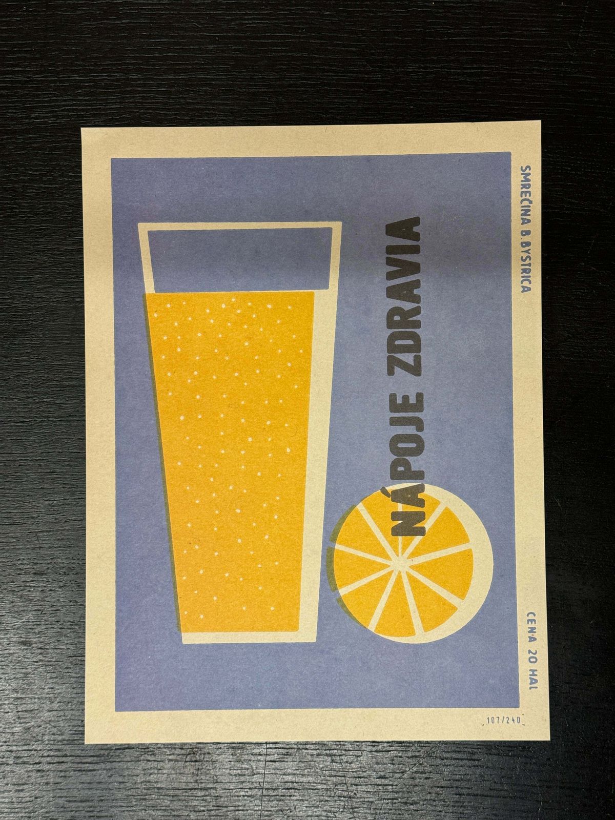 Limited Edition Czech Match Box Art Poster 107 Of 240 Pocket Propaganda Drink Healthy Drinks photo furniture