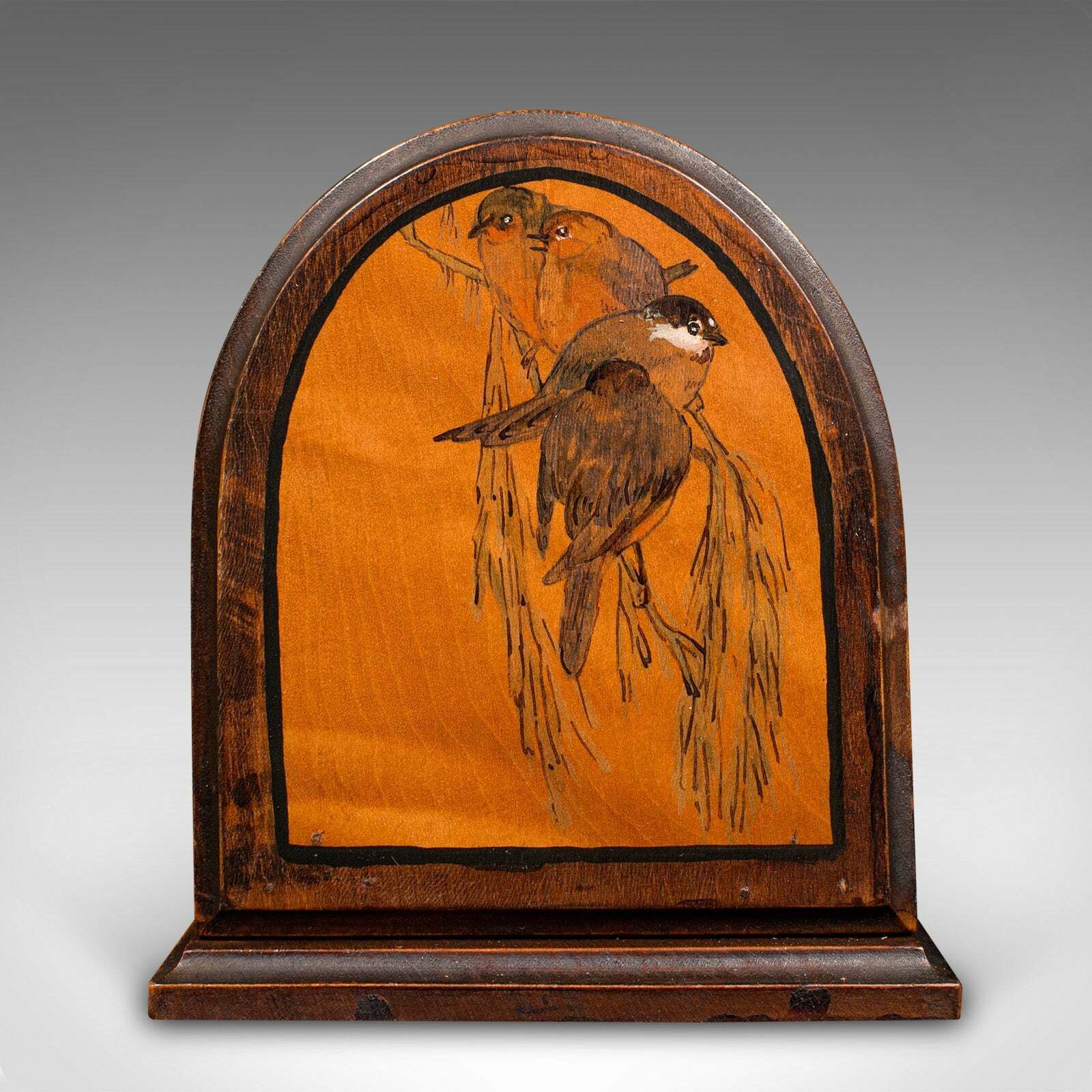 Antique Ornithologist's Book Rest, English Pine Bookslide, Bird Motif, Victorian photo vinterior