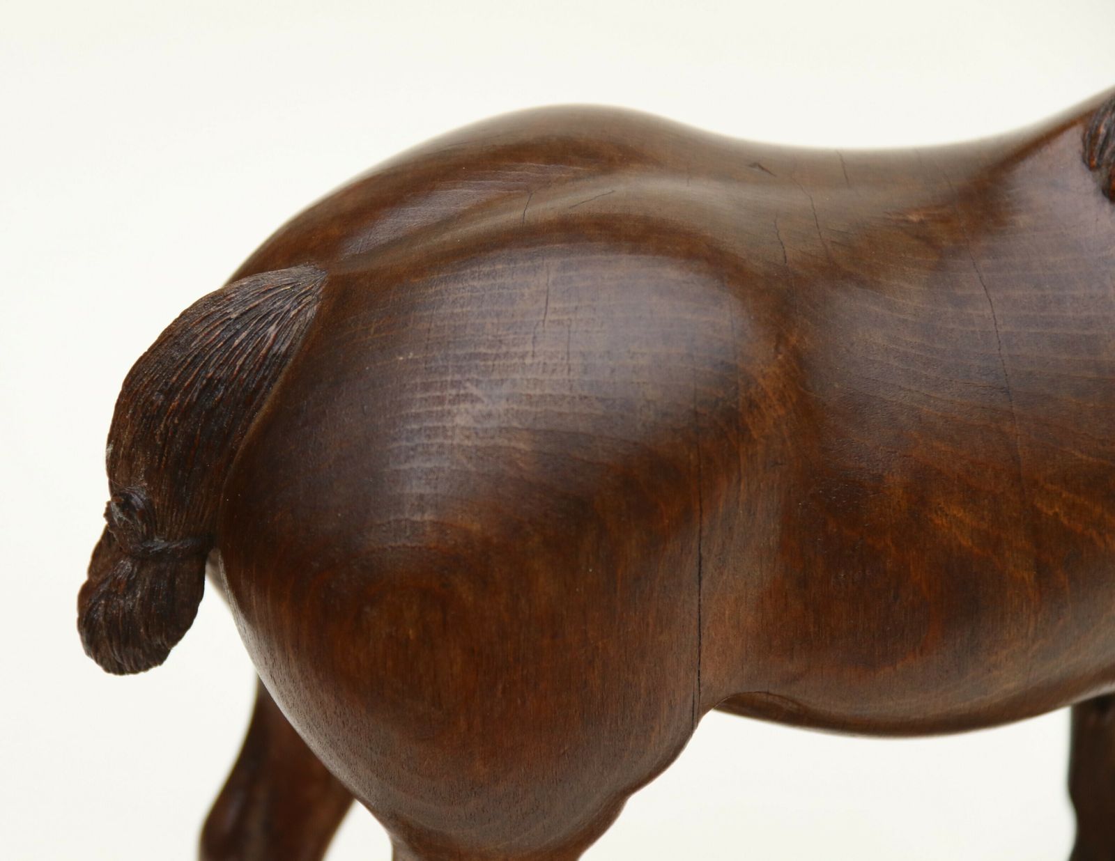 1250.0 An  English Hand Carved Study Of A Belgian Draught Horse Stallion, Circa 1930 photo