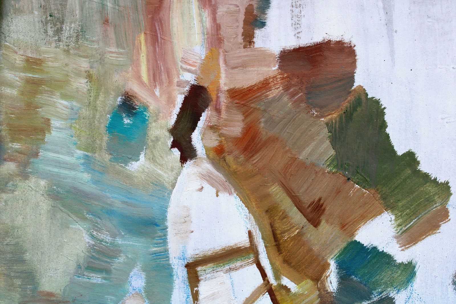 Victor Karnauh For A Walk. Oil On Loose Canvas photo furniture