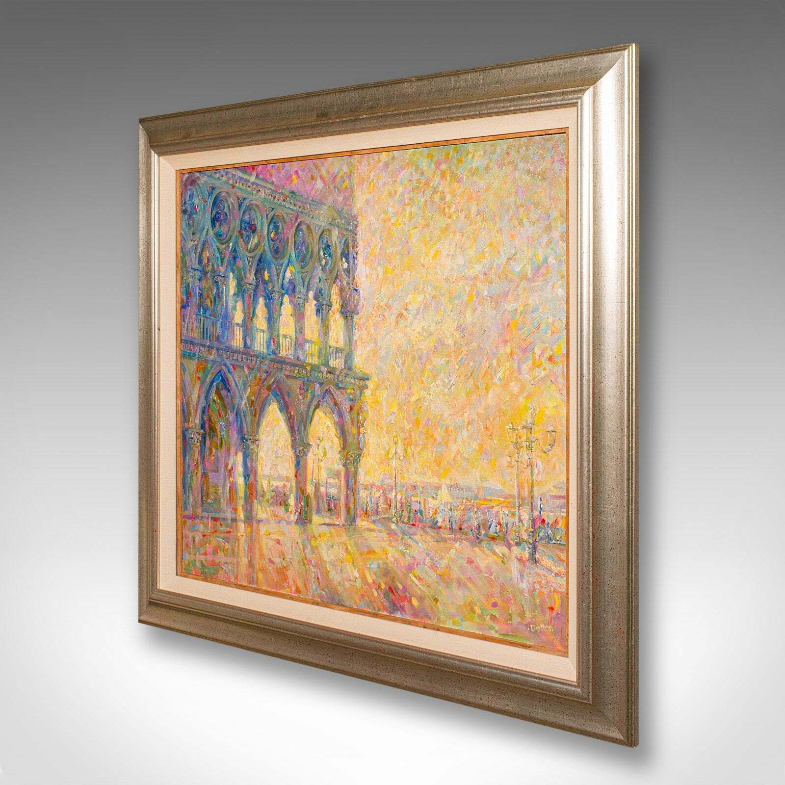 Contemporary Venetian Painting, English, Oil On Canvas, Venice Sunlight, Signed photo for sale