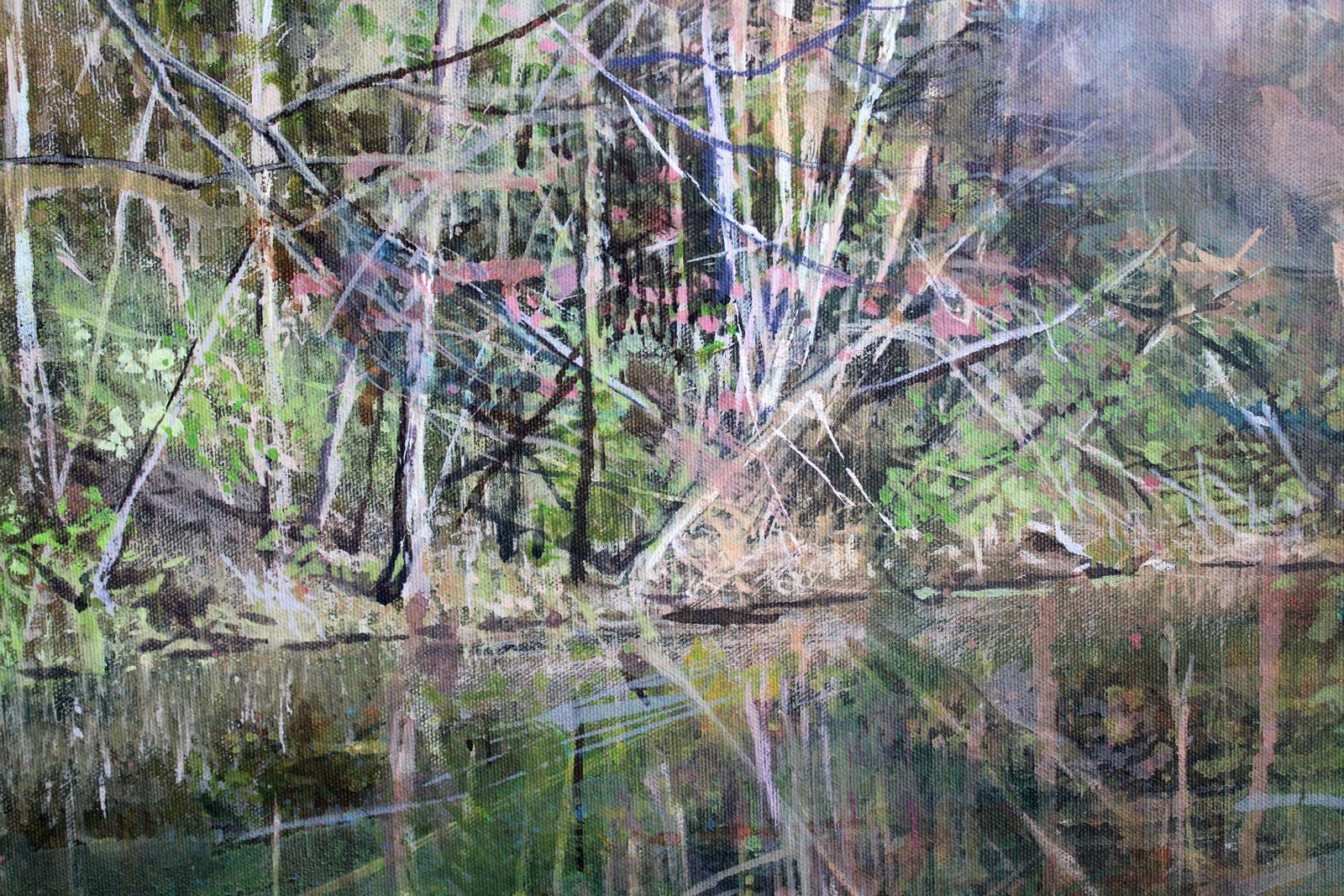 Janis Zingitis Lake Shore In Spring. 2023, Acrylic On Canvas, photo vinterior
