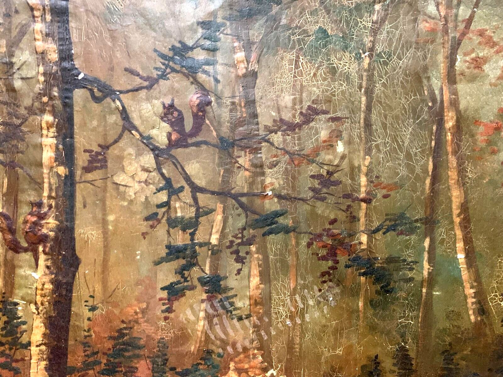 photo buy Oil On Canvas "View Of A Watercourse" Decorative Wall Panels 20th Century