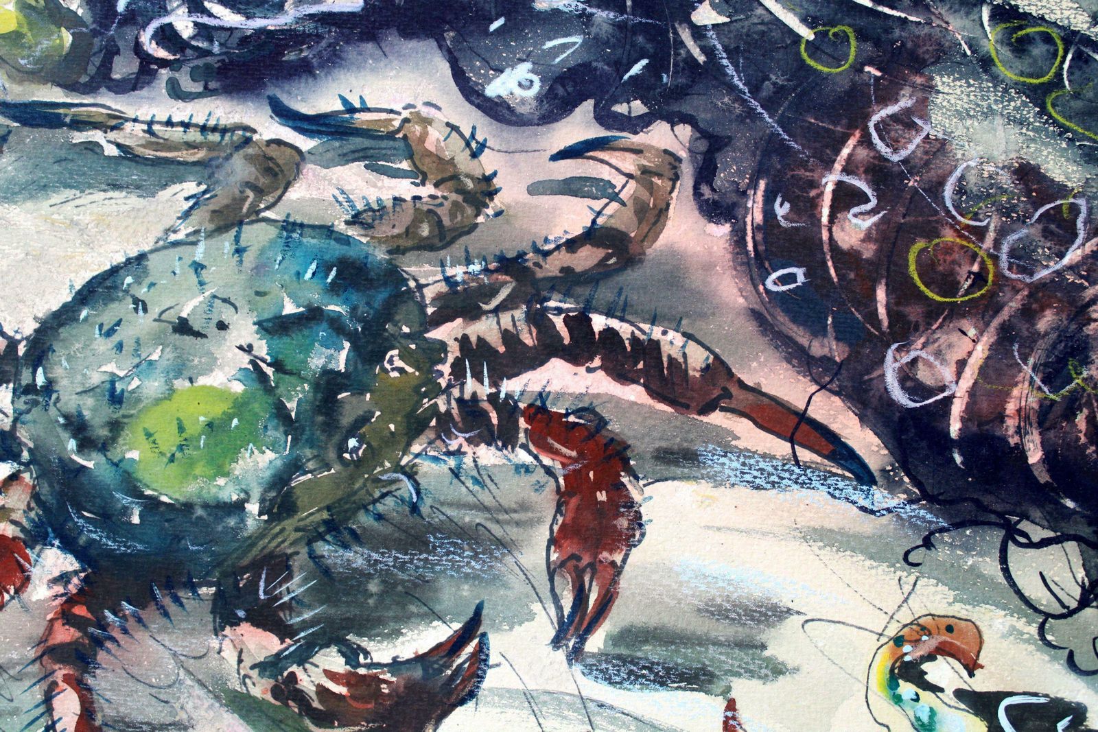 photo buy Janis Brekte Crab. 1971, Watercolor On Paper