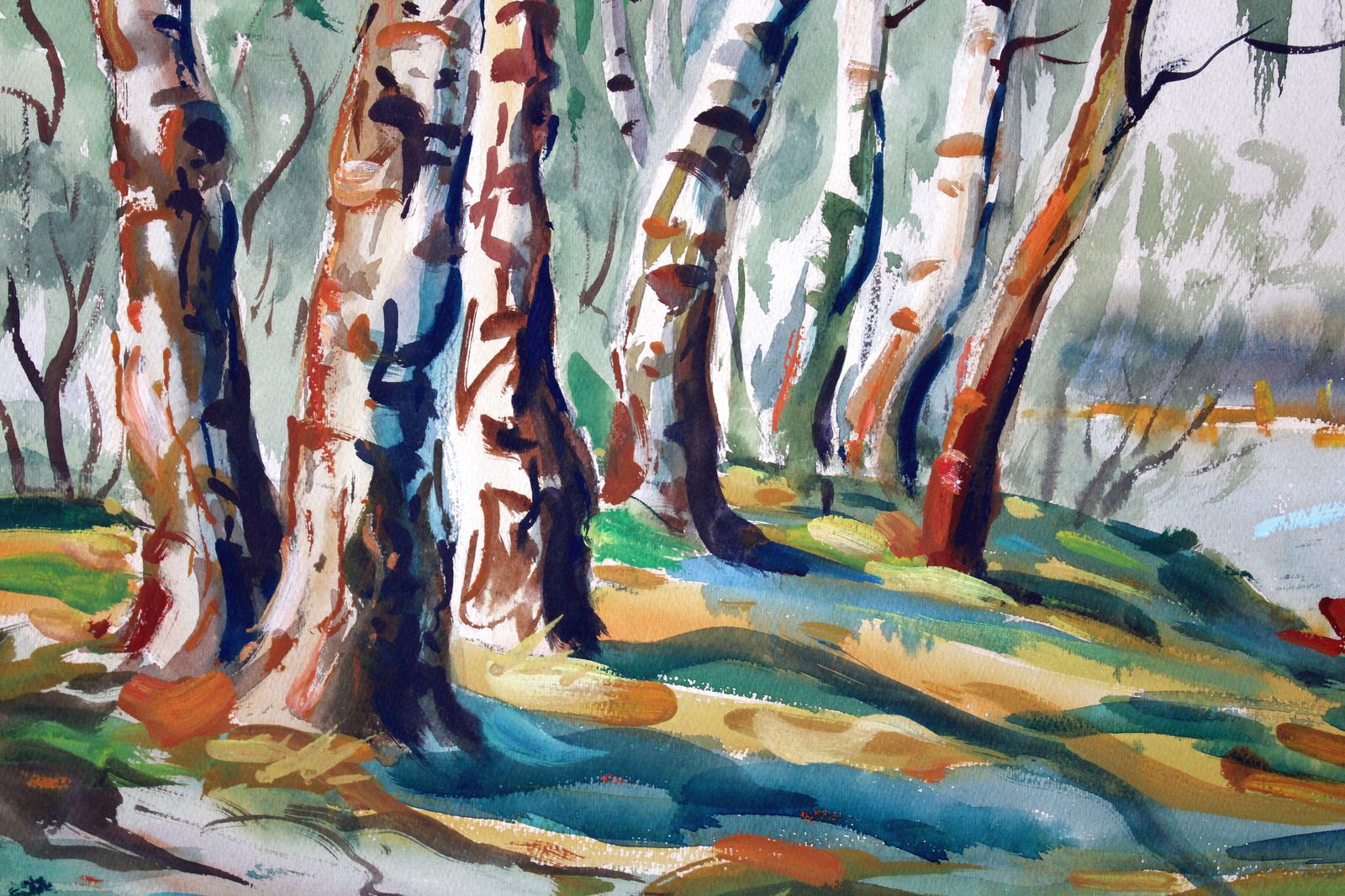 Janis Brekte Lake. 1965, Paper, Watercolor, photo for sale