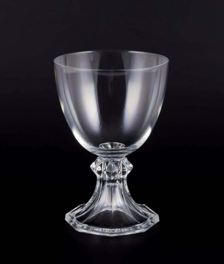Val St. Lambert, Belgium. Set Of Four Wine Glasses In Clear Crystal Glass. photo furniture