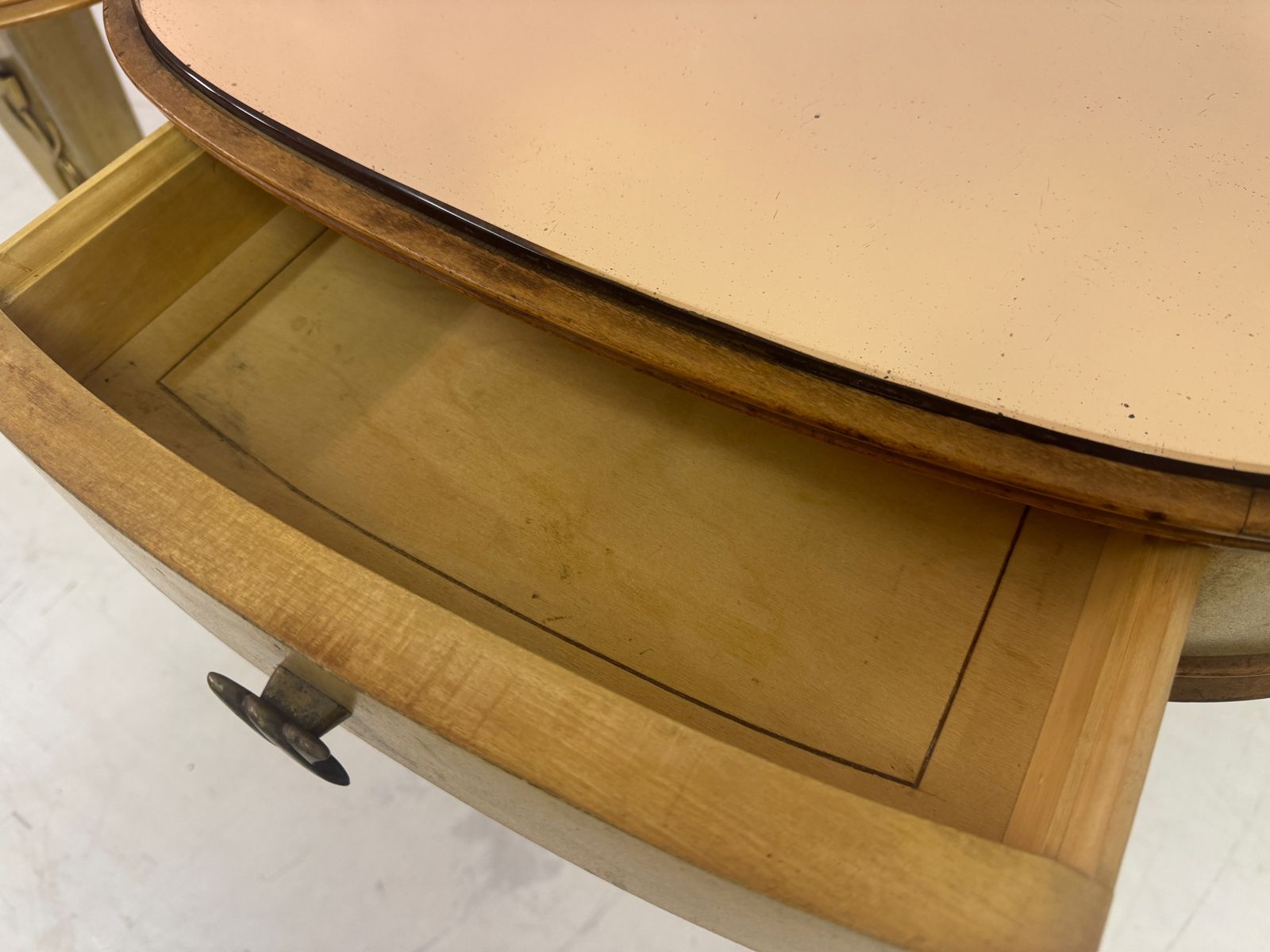 Pair Of 1950s Italian Parchment Bedside Tables Or Nightstands photo vintage