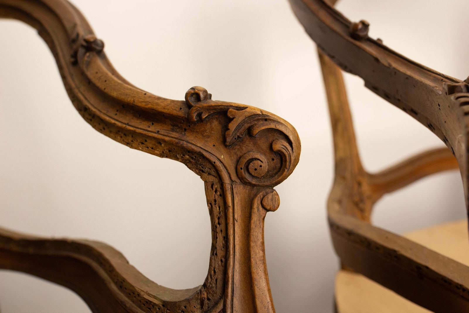photo for sale Pair Of Louis XV Revival Open Armchairs To Cane Or Upholster French, 19th C