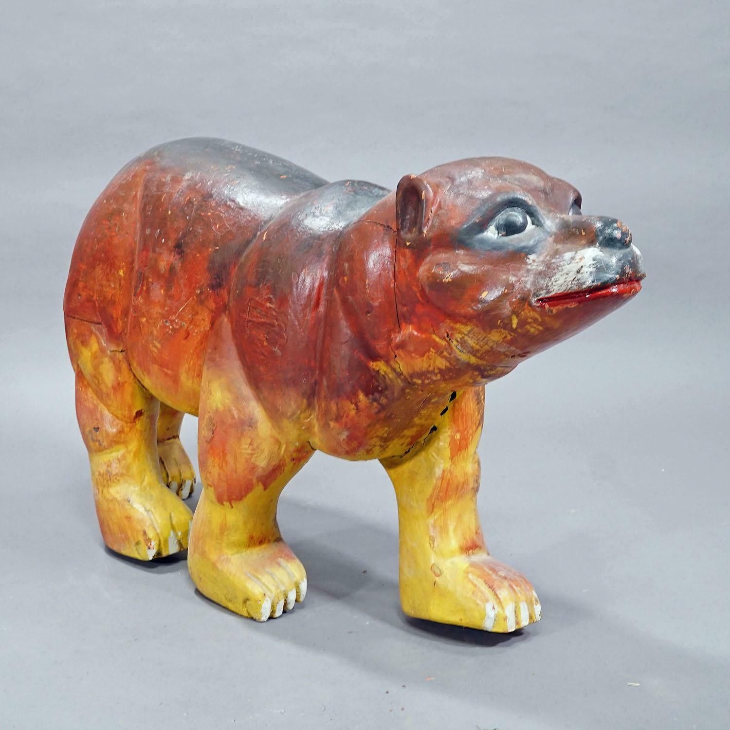 Rare Antique Children Carousel Bear, Germany Early 20th Century photo Home Decor