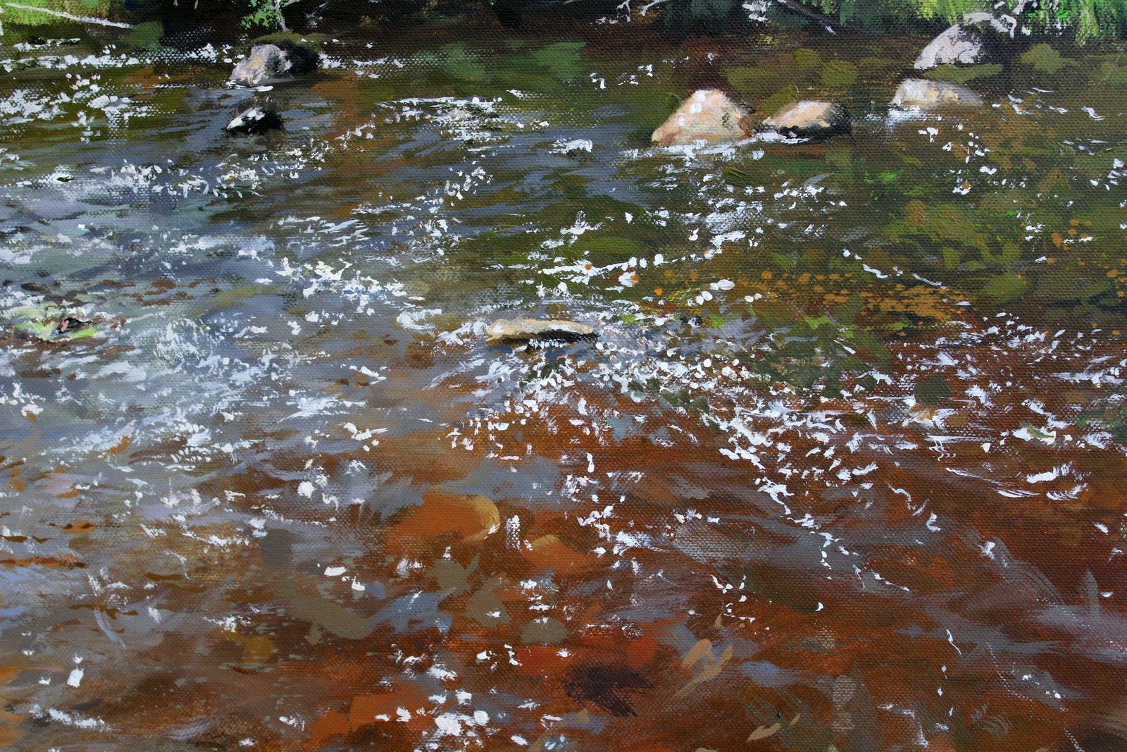 Janis Zingitis Amata River In Spring. 2024, Oil On Canvas, 70x90 Cm 2024 photo for sale