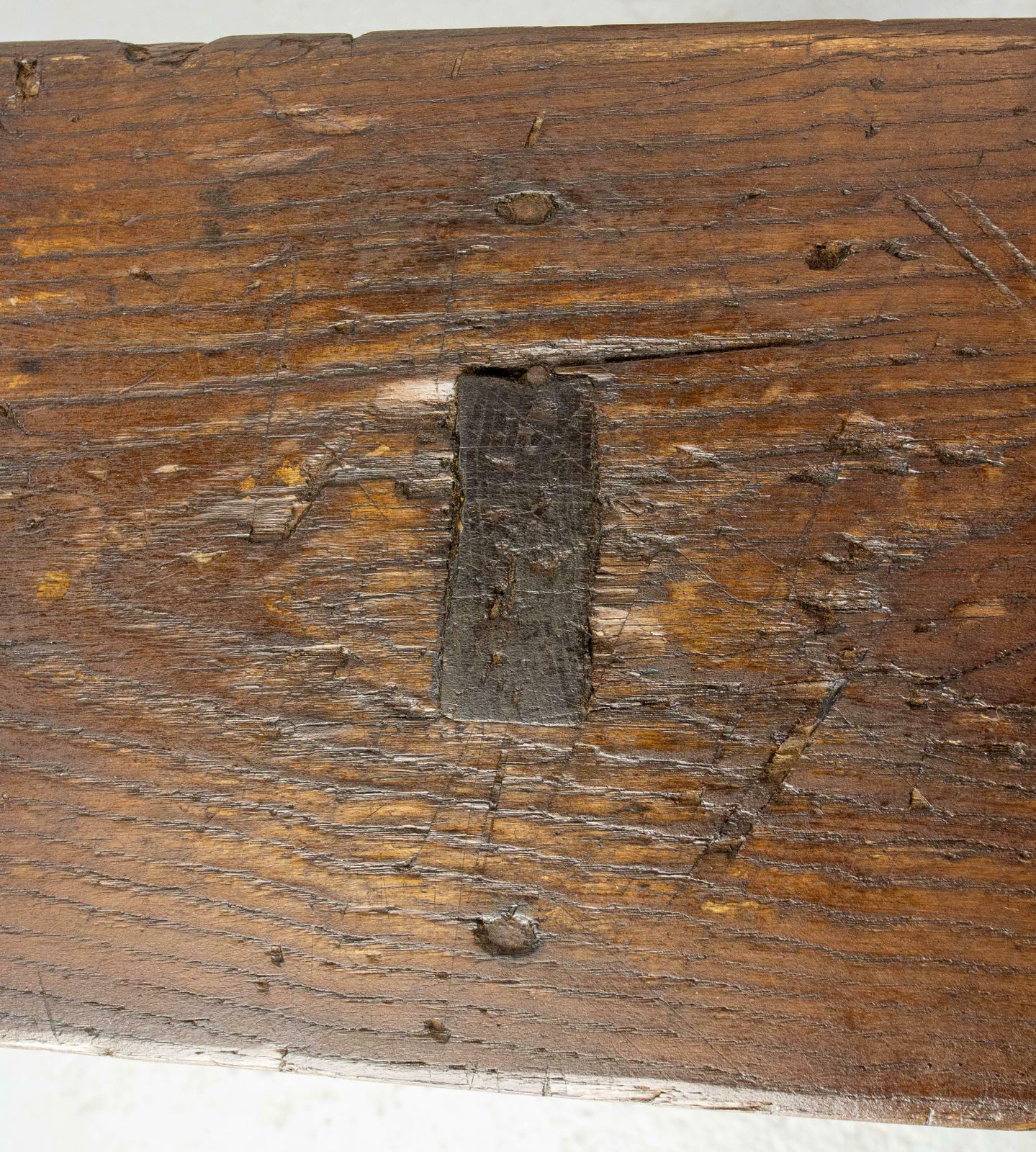 photo furniture Pair Of French Antique Benches Massive Chestnut, Circa 1900