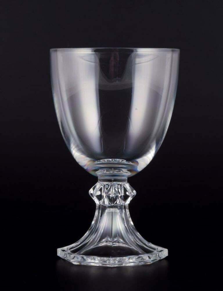 Val St. Lambert, Belgium. Set Of Three Red Wine Glasses In Crystal Glass. photo 289.0