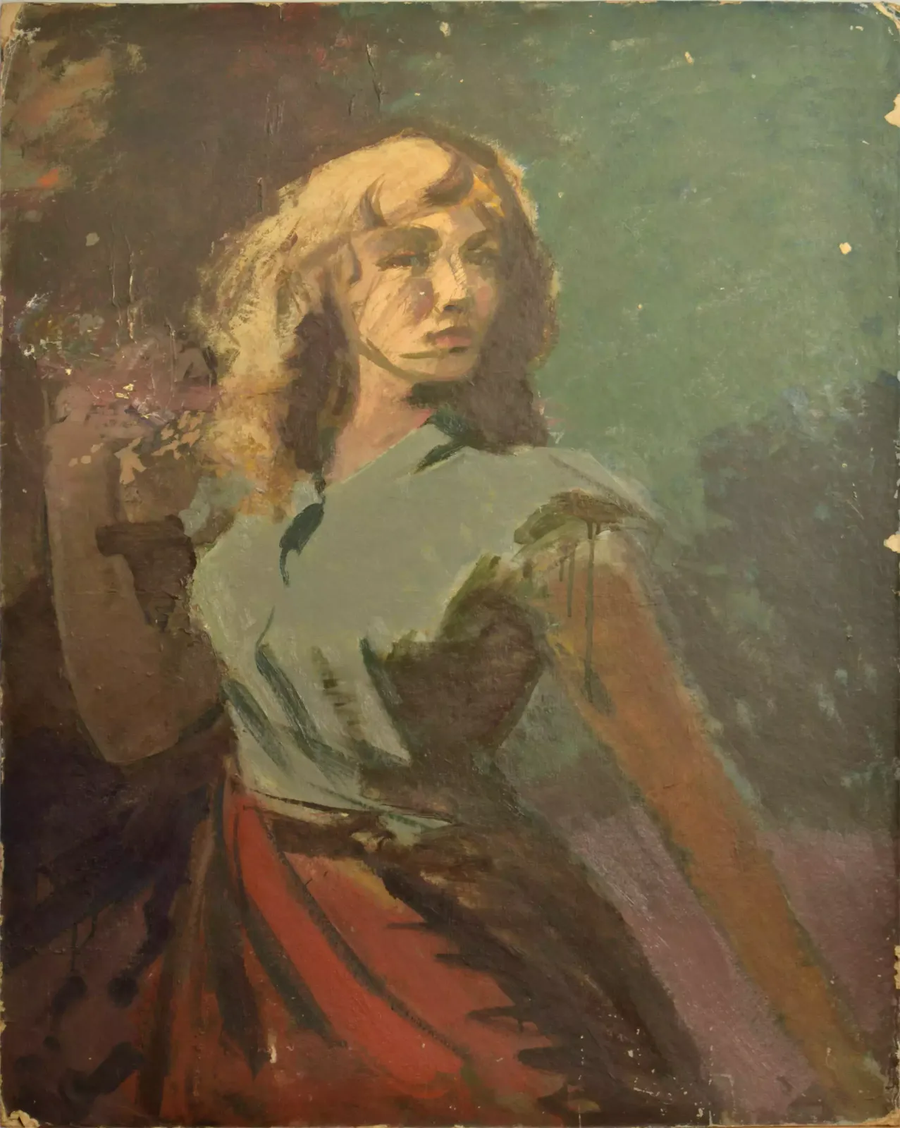 Painting Portrait Of A Woman, Mid 20th Century