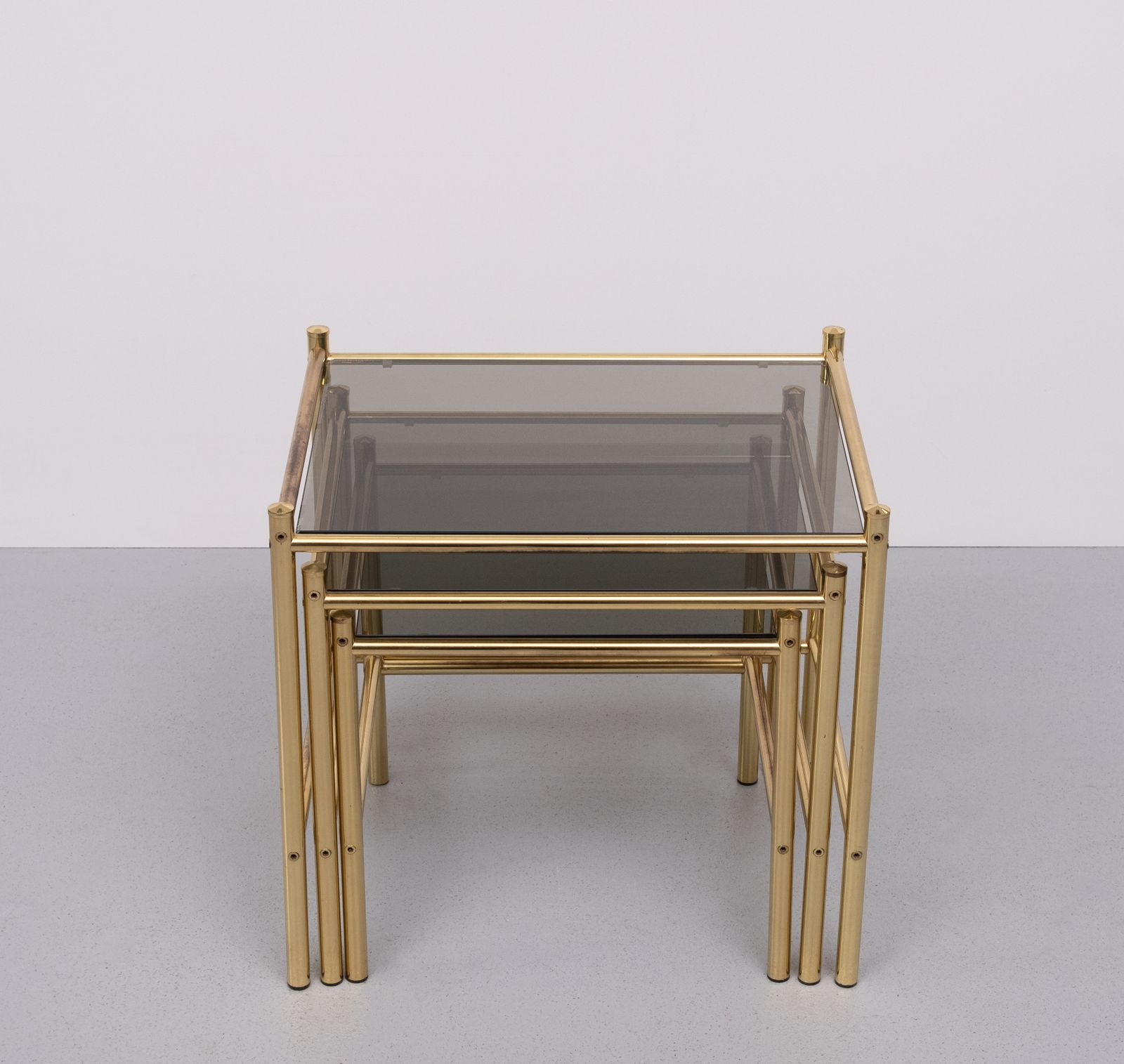 Brass Nesting Tables Hollywood Regency 1970s France photo buy