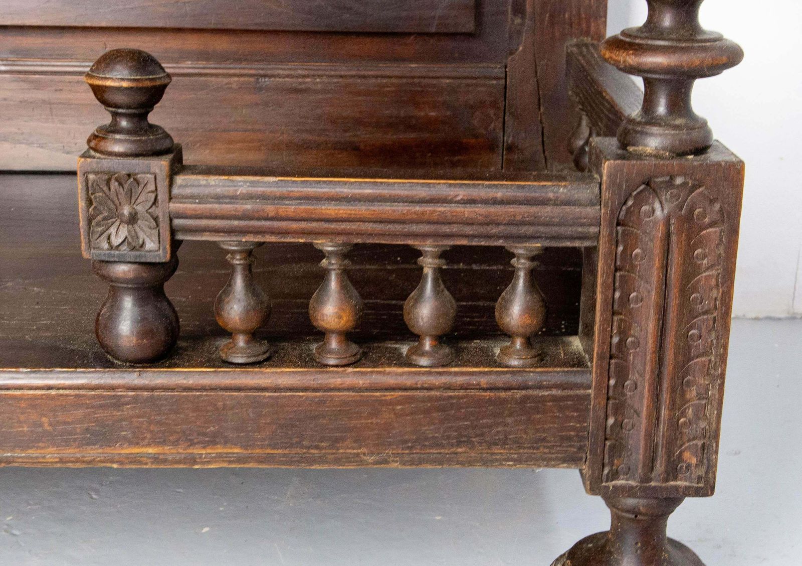 photo for sale French Brittany Dressoir Buffet Chesnut Cabinet With Blazons, Late 19th Century