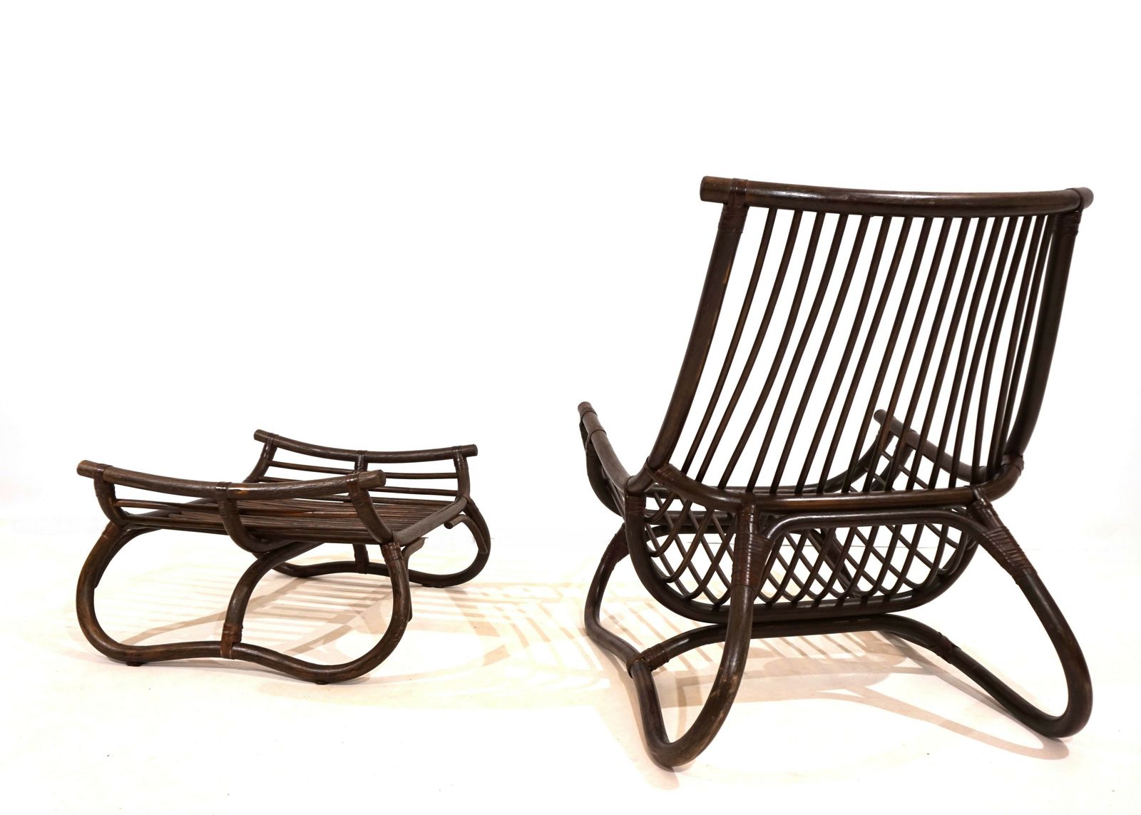 Manou Rattan Lounge Chair In Pagoda Style photo furniture