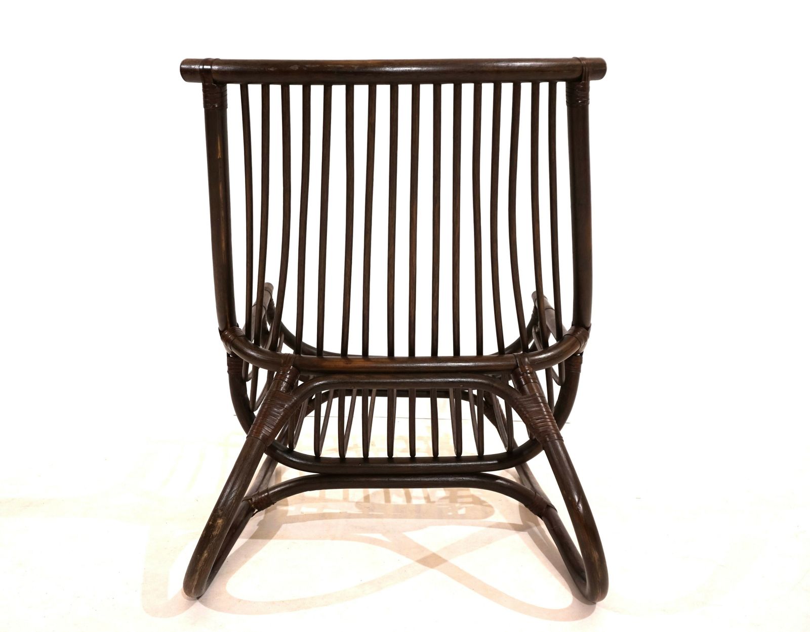 Manou Rattan Lounge Chair In Pagoda Style photo buy