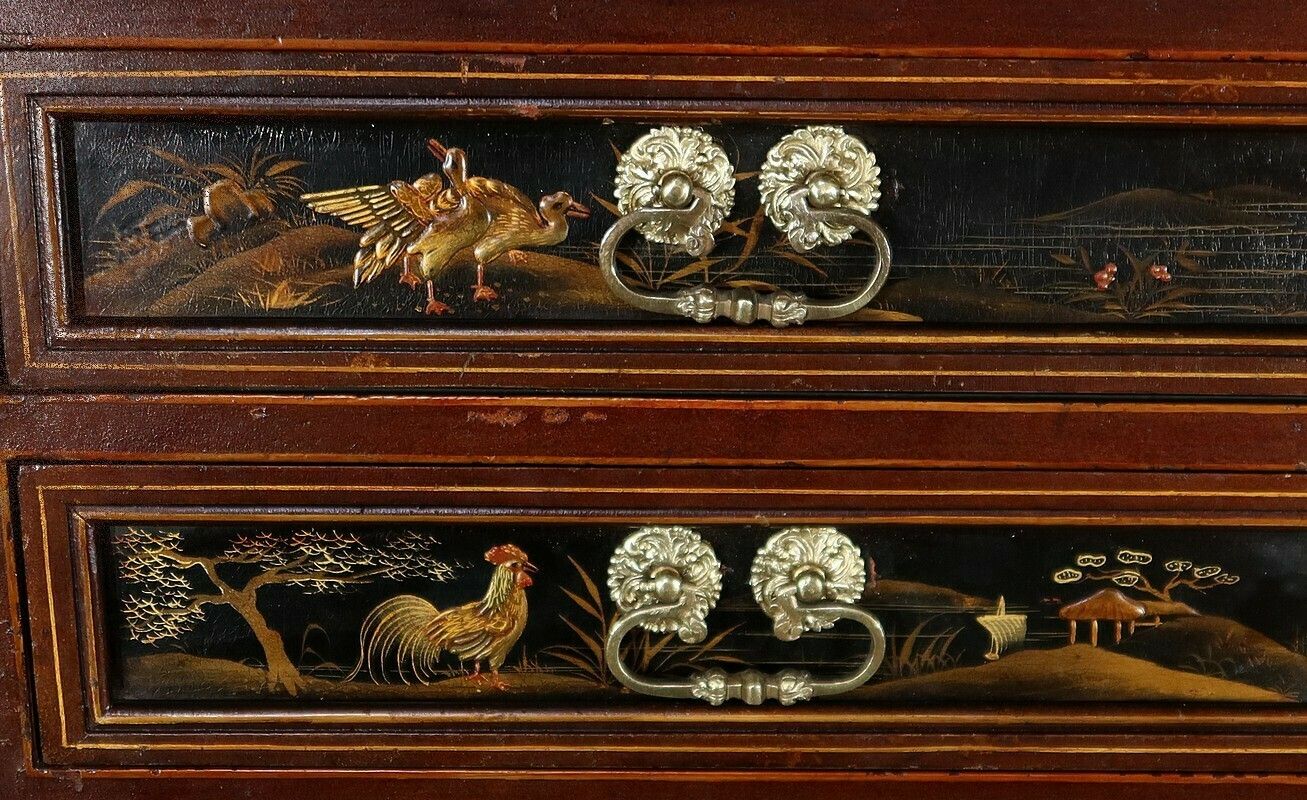 photo for sale Chinese Cabinet In Lacquered Wood And Painted Wood – Early 20th Century