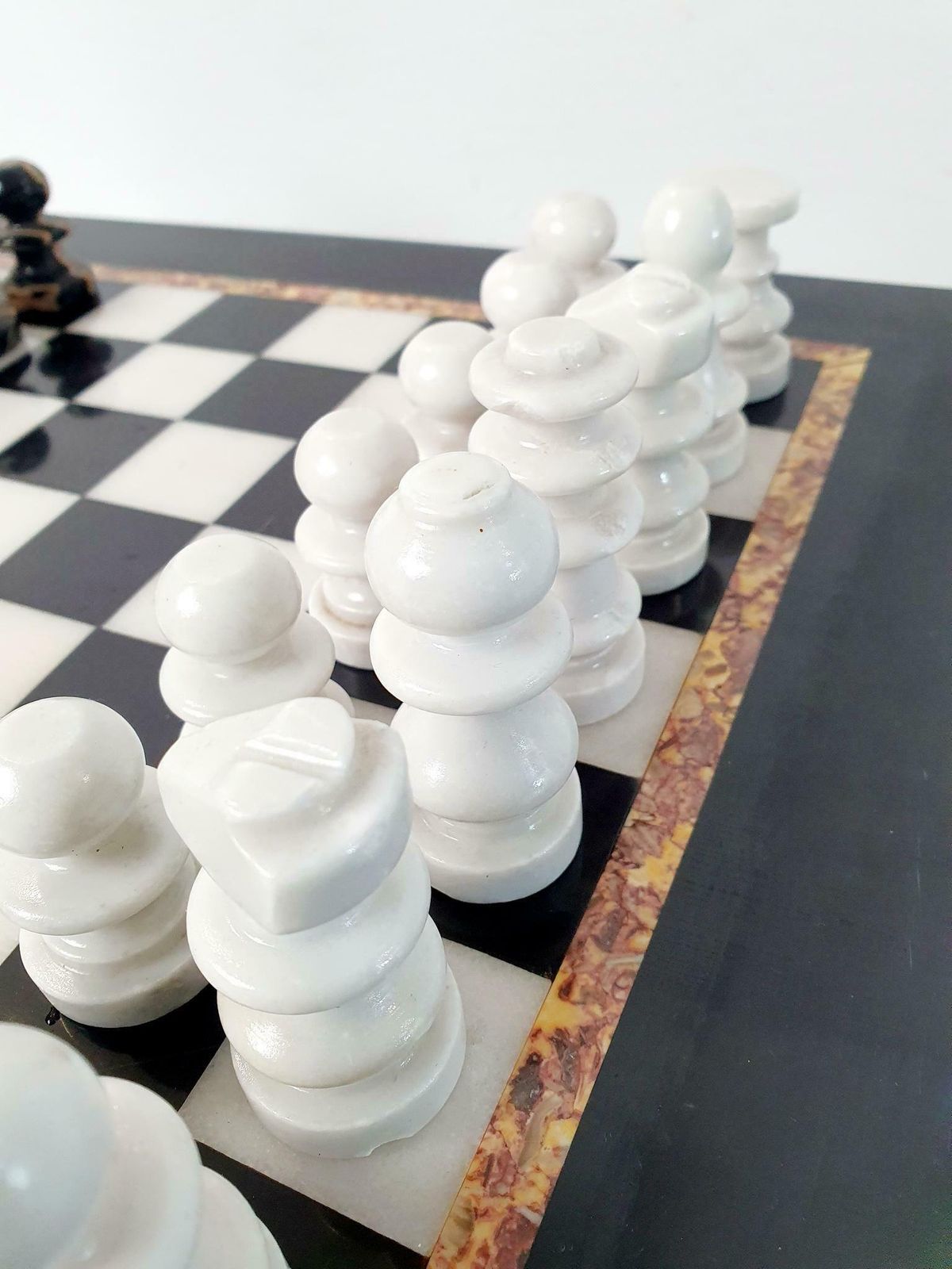 photo for sale Italian Marble Chess Board, 1980s