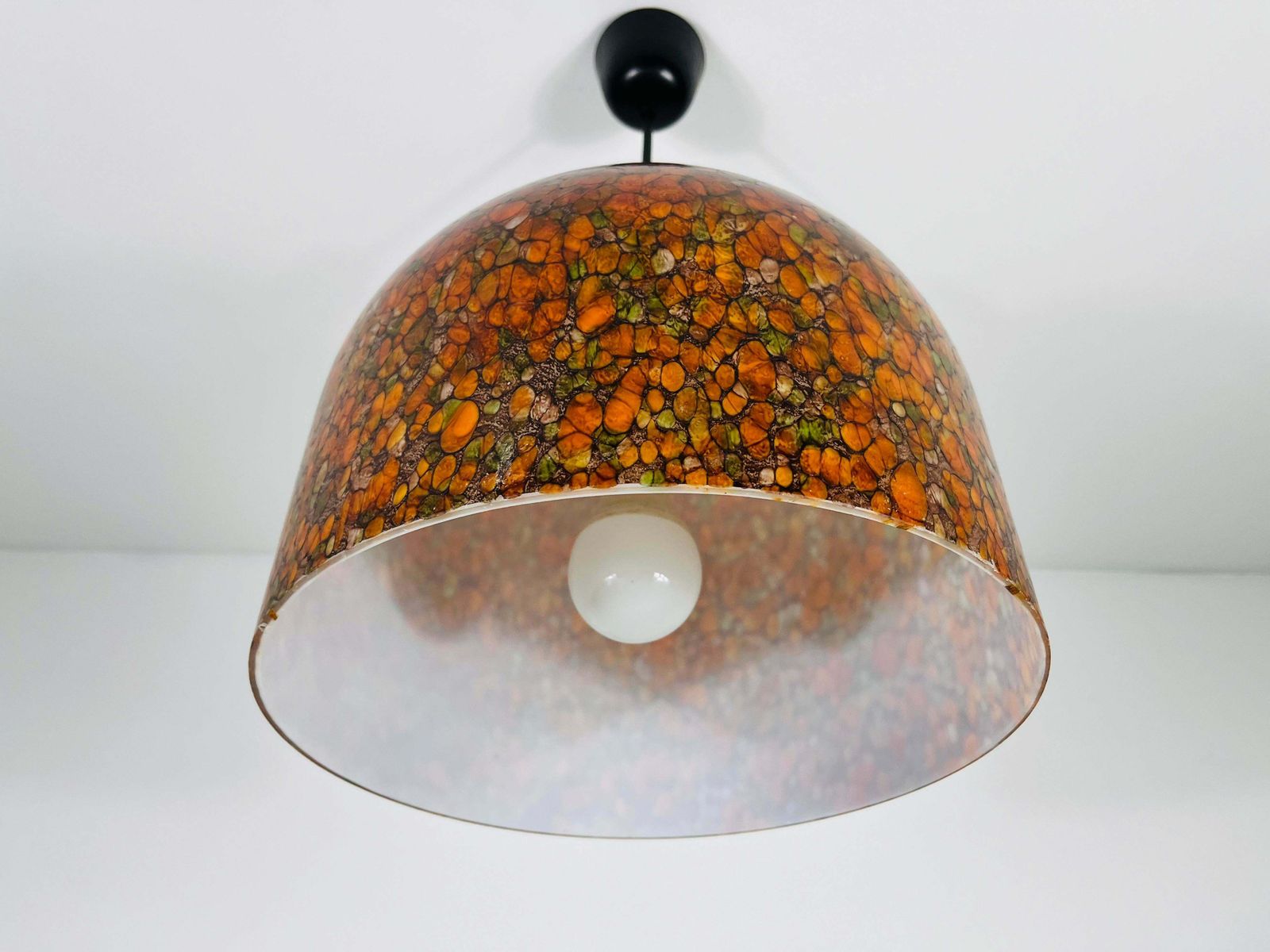 Colorful Peill And Putzler Mid Century Modern Hanging Lamp, 1970s, Germany photo for sale