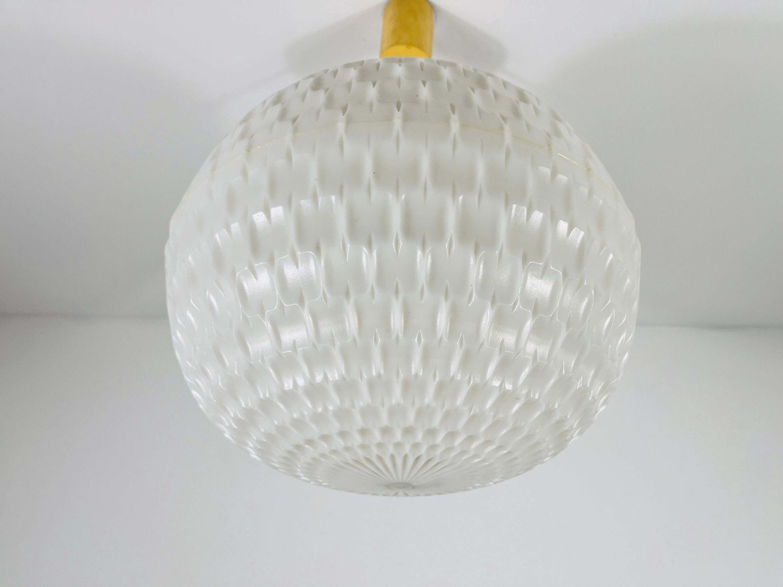 Whitw Pendant Lamp By Aloys Gangkofner For Peill And Putzler, 1970s photo vinterior