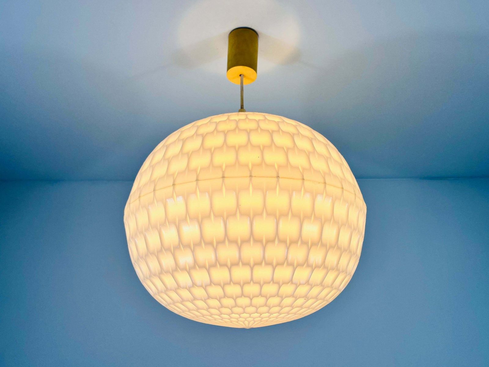 Whitw Pendant Lamp By Aloys Gangkofner For Peill And Putzler, 1970s photo buy