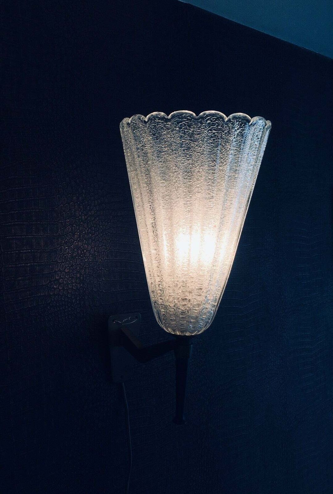 1950's Italian Design Art Glass Wall Lamp By Barovier & Toso photo buy