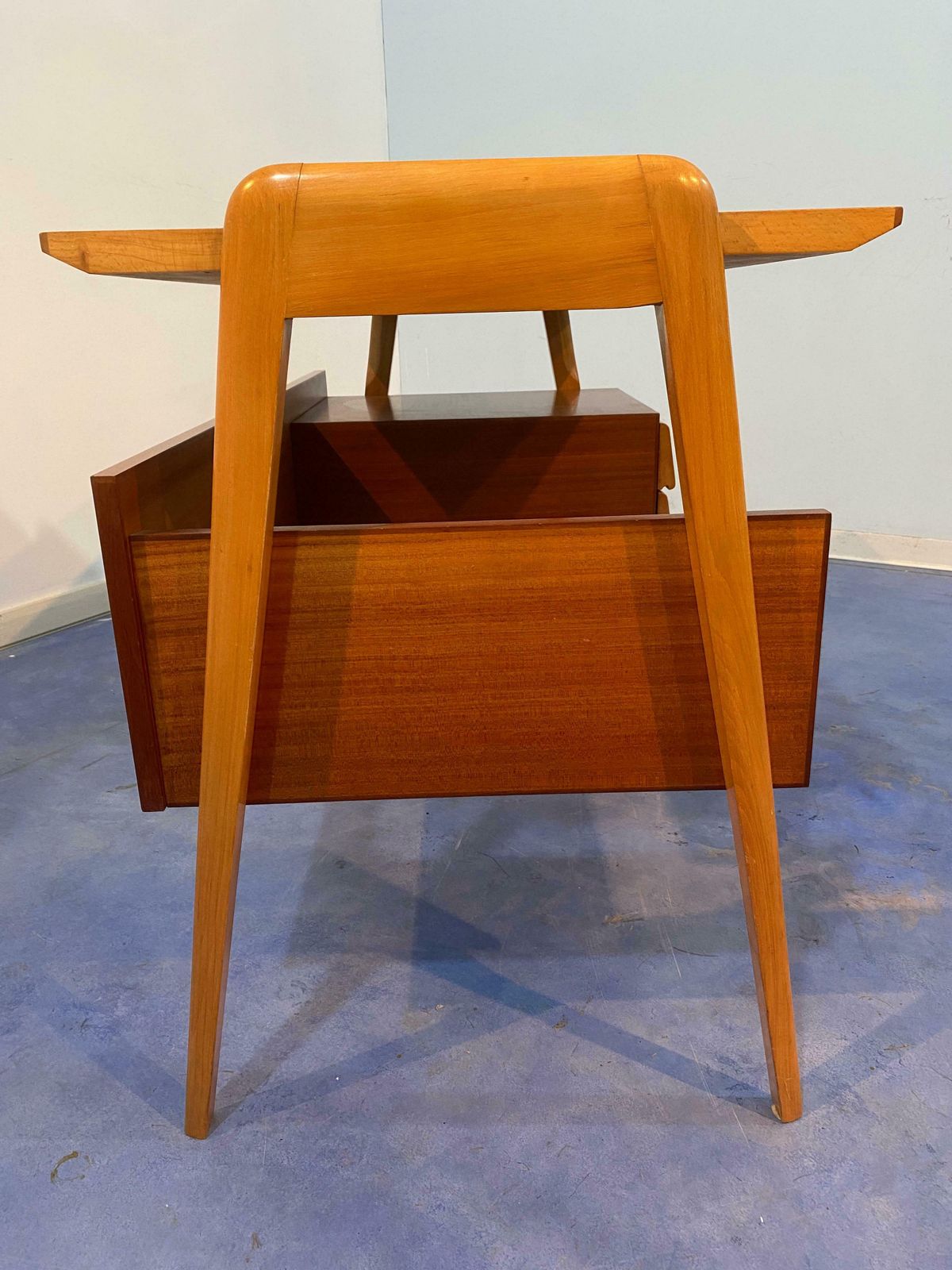 3022.0 Italian Mid Century Modern Desk And Chair Designed By Vittorio Dassi In 1950s photo