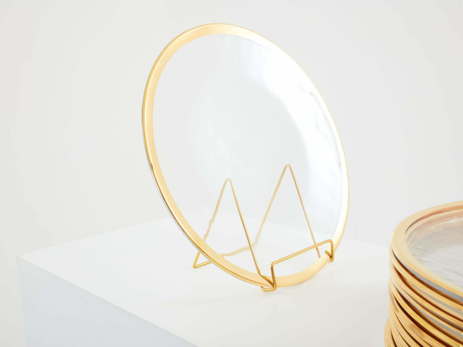 Service de douze assiettes Archimede Seguso en verre de Murano, 1970 photo furniture
