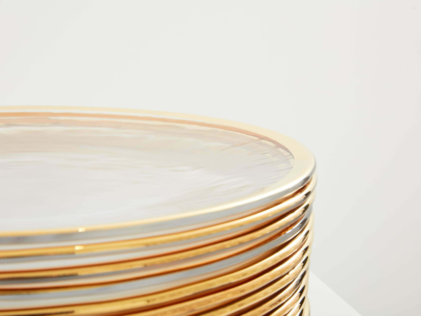 photo for sale Service de douze assiettes Archimede Seguso en verre de Murano, 1970