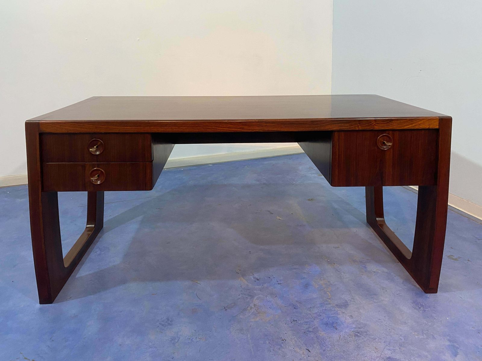 Italian Mid Century Executive Desk Designed By Paolo Buffa In 1950s photo furniture