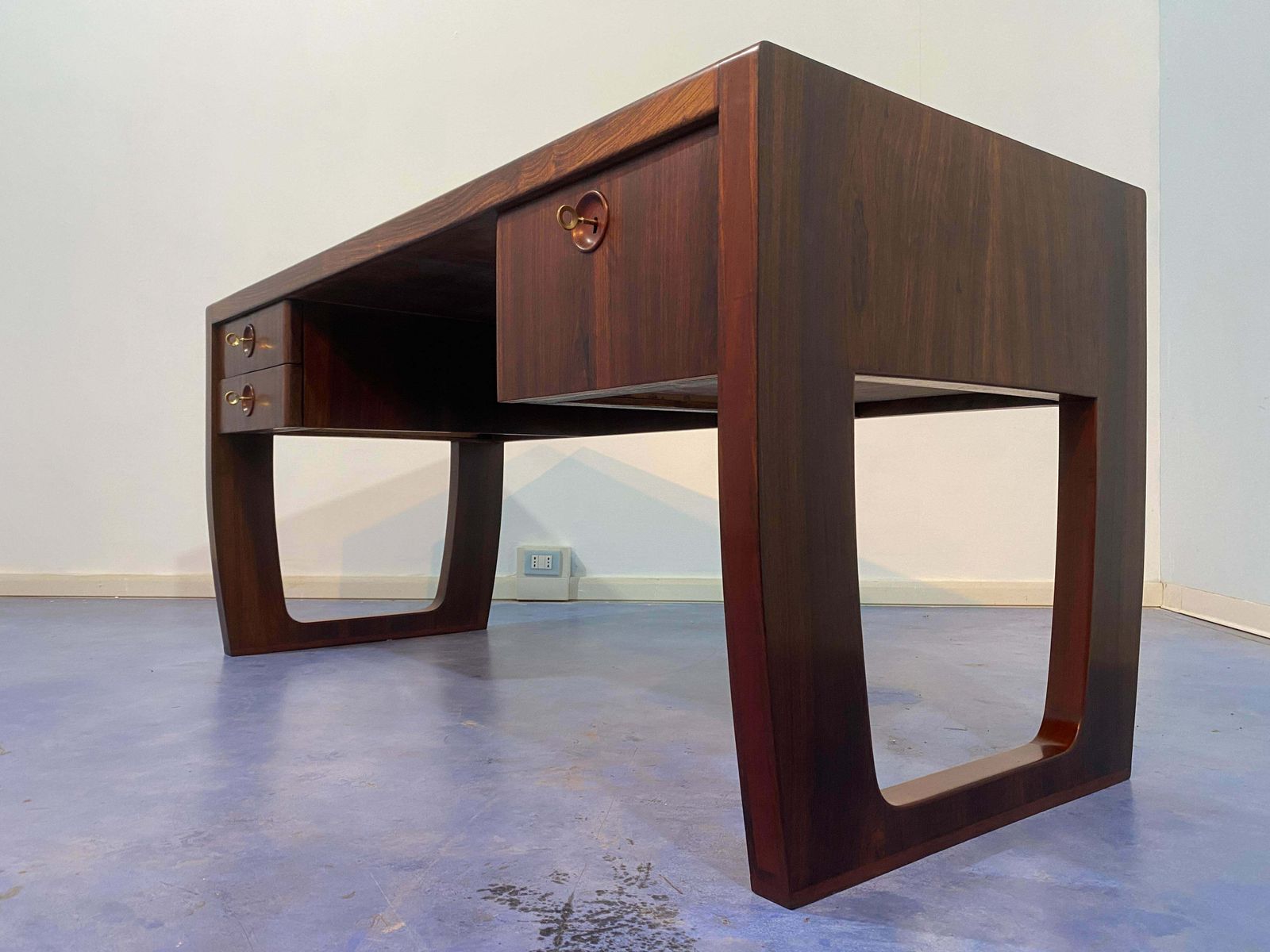 Italian Mid Century Executive Desk Designed By Paolo Buffa In 1950s photo vinterior