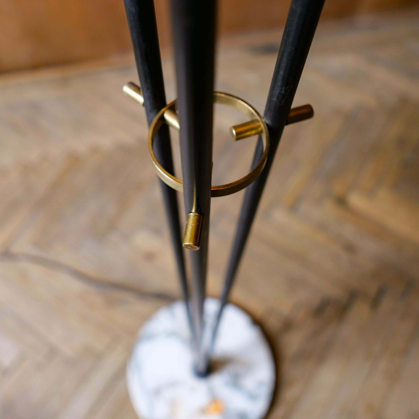 Mid Century Modern Steel Marble Floor Lamp By Angelo Brotto, Italy 50s photo 1850.0