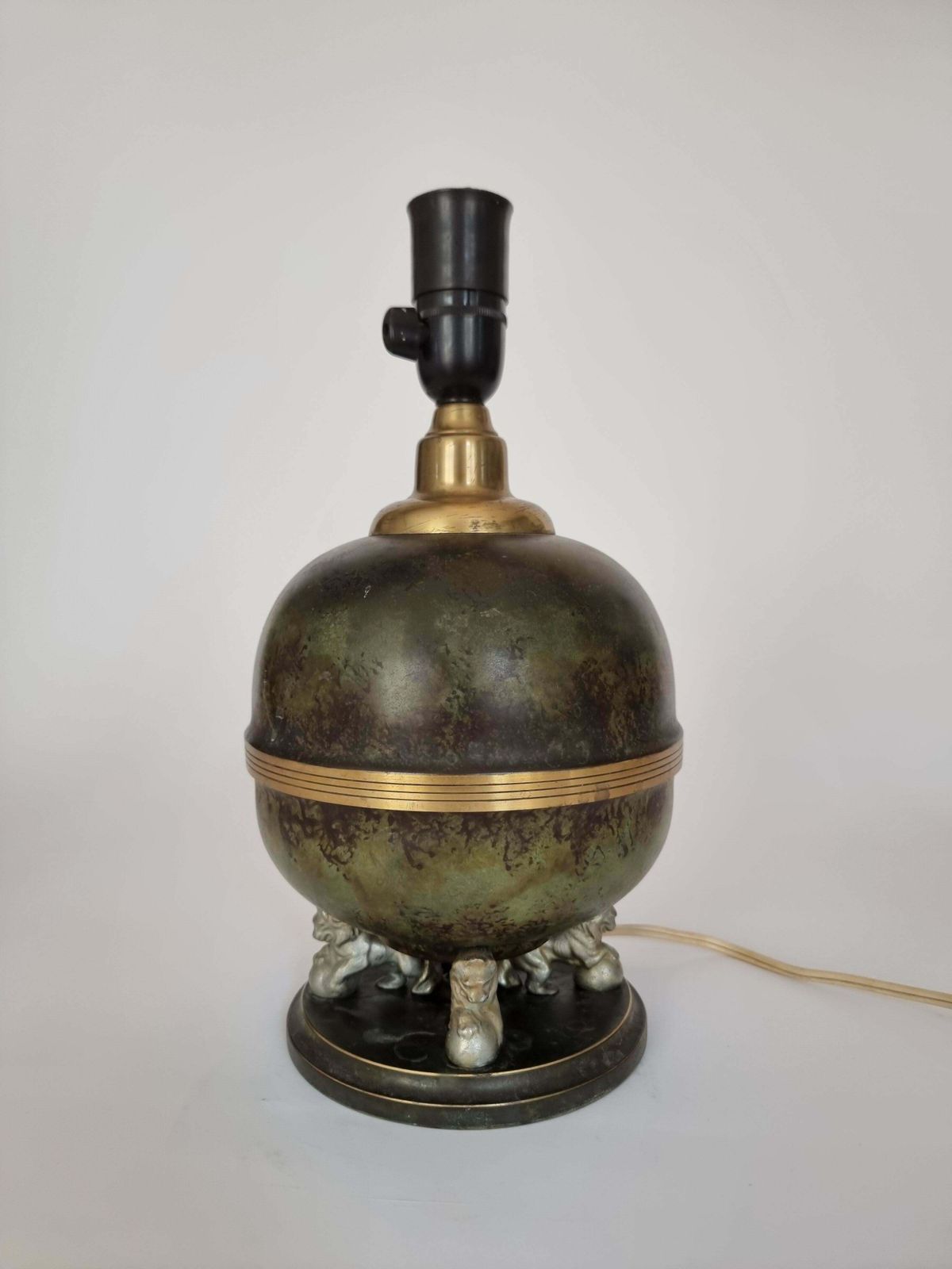 Table Lamp, Svenska Metallverken, Decor Of Lions, Swedish Grace photo furniture
