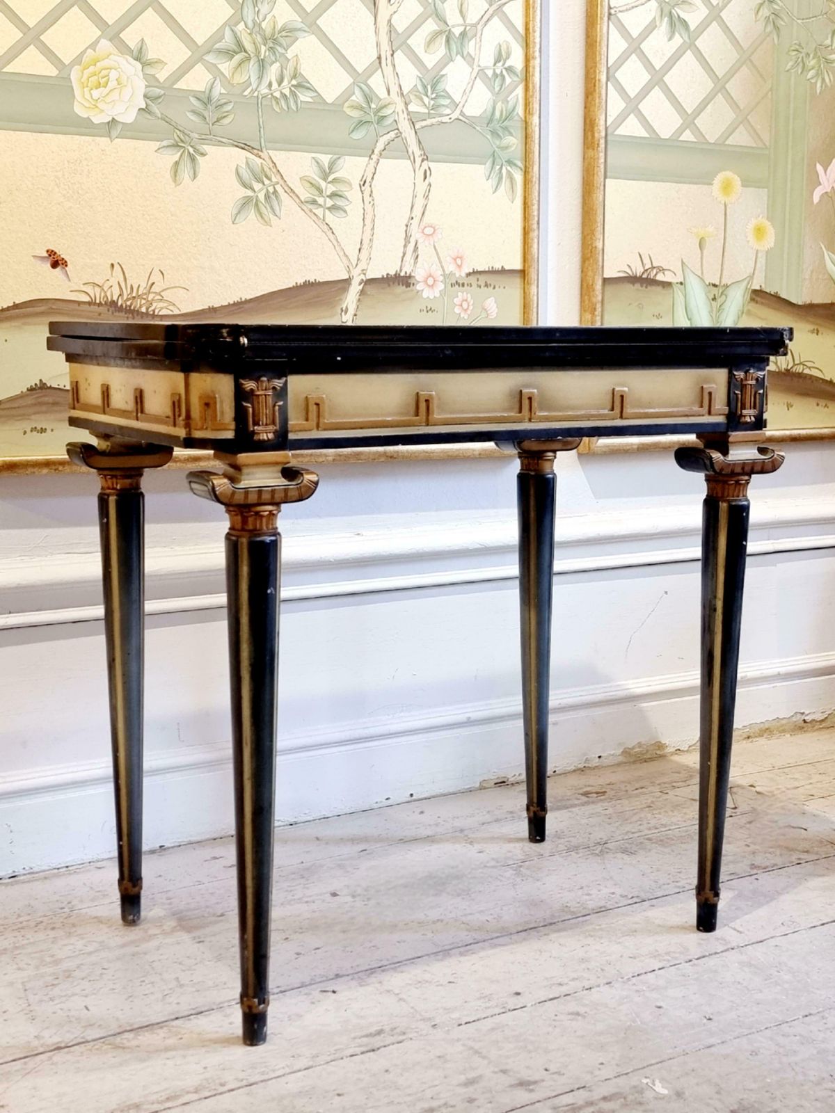 Swedish Grace, Game Table With Decor Of Meander In Relief, 1920/30s. photo vinterior