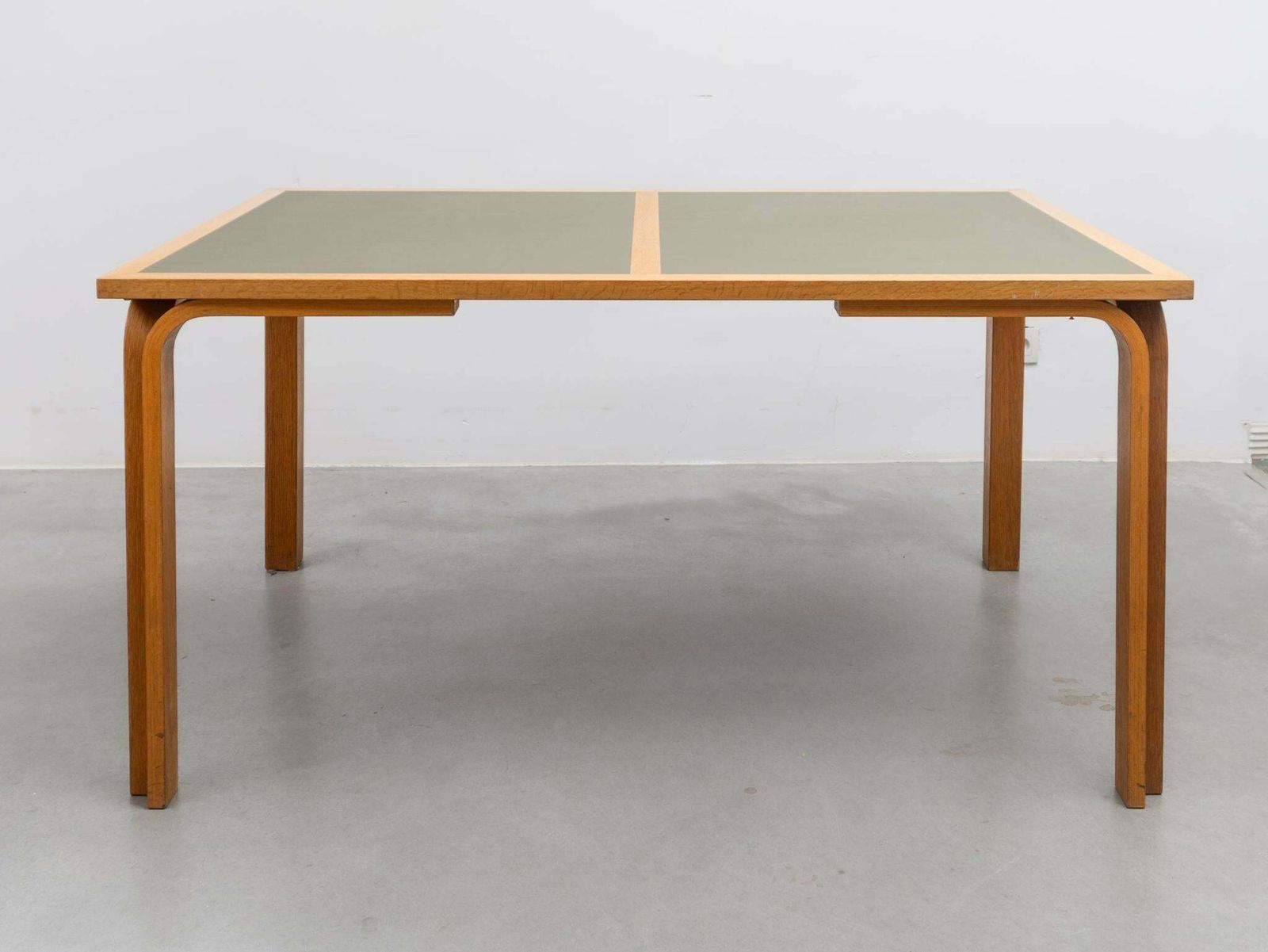 Magnus Olesen Labeled Made In Denmark Green Olive Table Top, 1970s photo for sale