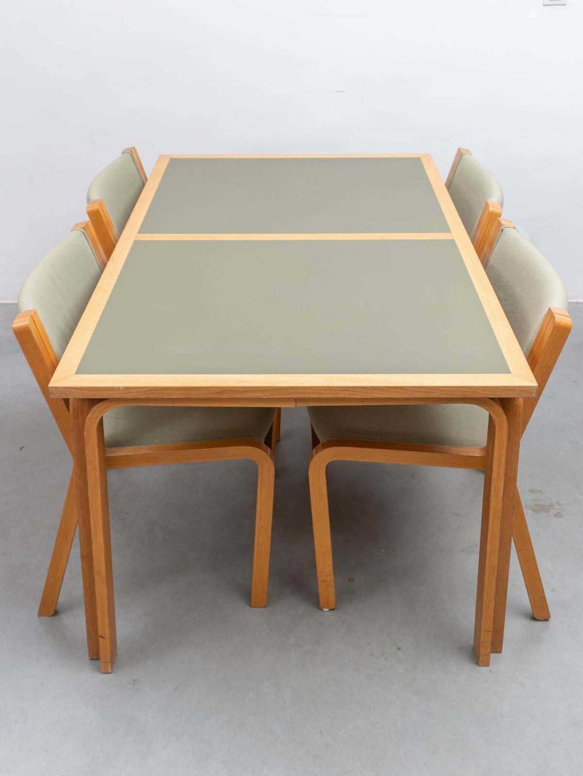 photo buy Magnus Olesen Labeled Made In Denmark Green Olive Table Top, 1970s