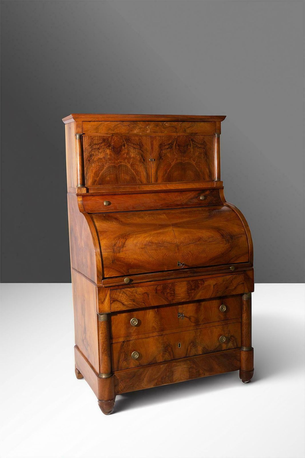 Italian Empire Trumeau In Briarwood And Brass With Secrets photo for sale