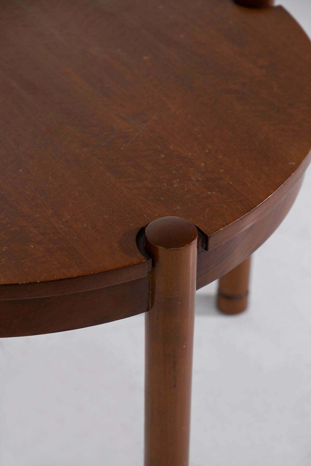 Round Wooden Coffee Table By Osvaldo Borsani photo for sale