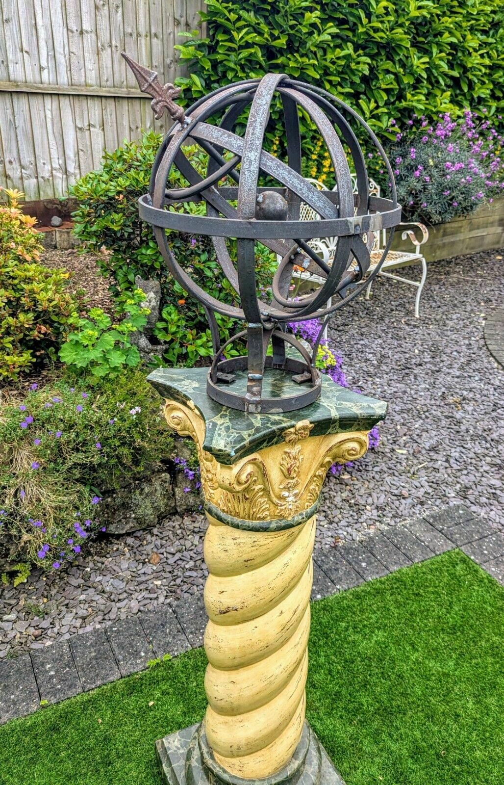 Vintage Armilary Sphere, English Steel, Blacksmith Made 0185. photo buy