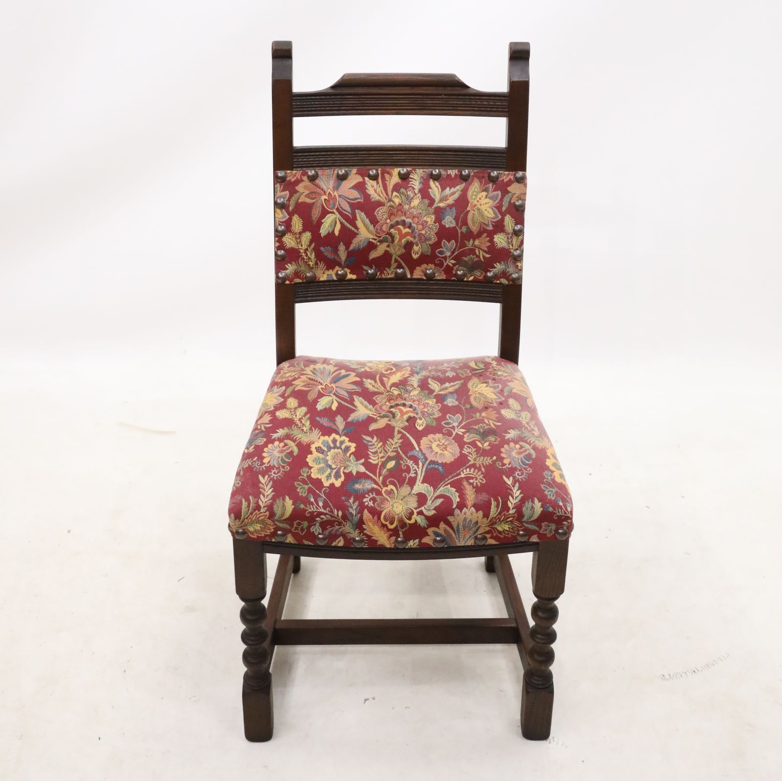 6 Old Charm Dining Chairs Tudor Brown Studded Upholstery Free Uk Delivery photo for sale