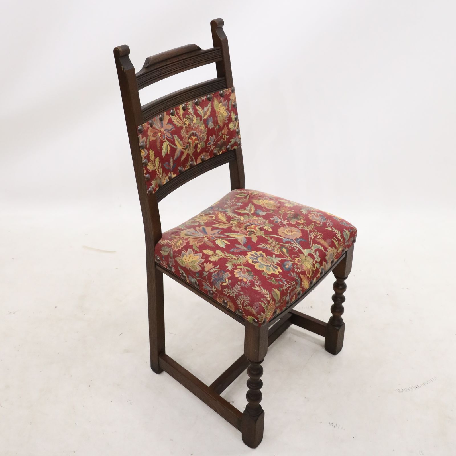 6 Old Charm Dining Chairs Tudor Brown Studded Upholstery Free Uk Delivery photo Furniture