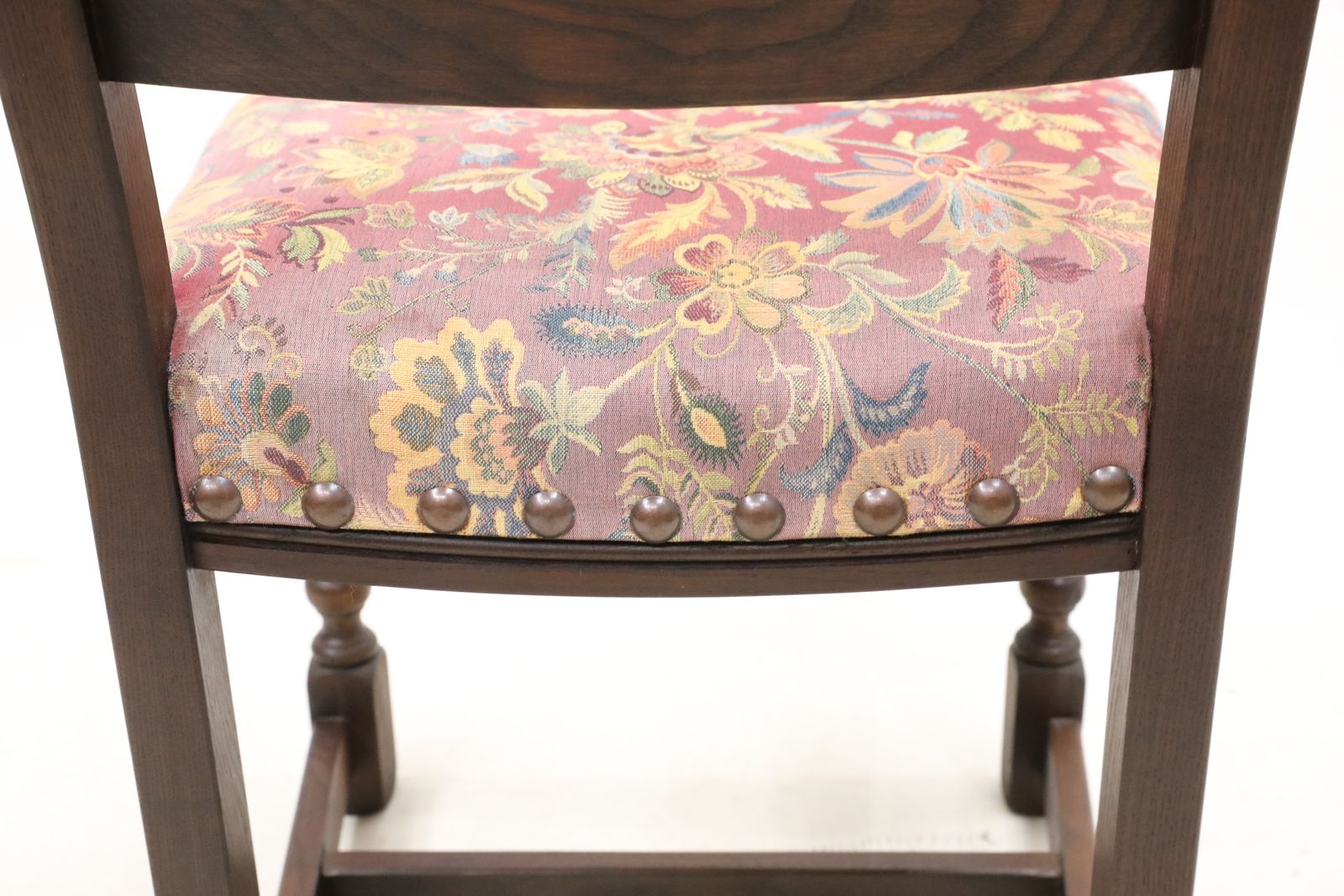 photo for sale 6 Old Charm Dining Chairs Tudor Brown Studded Upholstery Free Uk Delivery